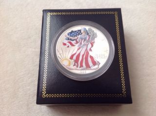 1999 Colorized American Silver Eagle W/box photo