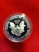 1990 S Proof American Eagle One Dollar 1 Oz.  999 Silver Coin W/ & Ogp Silver photo 2