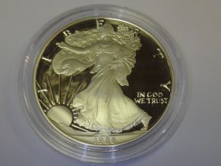 1986 - S American Eagle Proof 1 Oz.  999 Fine Silver Bullion Dollar Coin photo