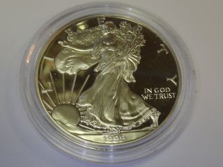 1999 - P American Eagle Proof 1 Oz.  999 Fine Silver Bullion Dollar Coin photo