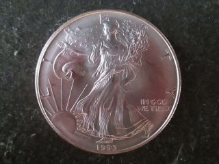1993 1oz American Silver Eagle Bullion - Coin,  U Grade - Lot1 photo