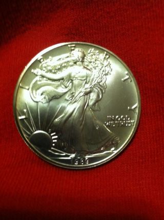 1989 Us Silver American Eagle One Dollar 1 Oz Coin Bu Brilliant Uncirculated photo