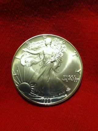 1992 Us Silver American Eagle One Dollar 1 Oz Coin Bu Brilliant Uncirculated photo