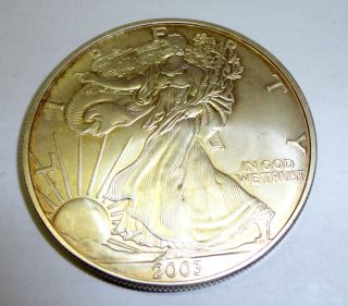 2003 American Eagle Walking Liberty Silver One Dollar 1 Oz Fine Silver Coin photo