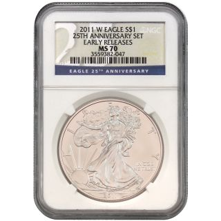 2011 W Sae Ngc Ms70 Early Release 25th Ann Label 10 - 02 - 004579 photo