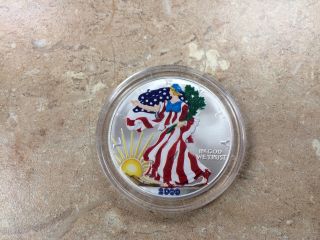 2000 Painted $1 American Silver Eagle photo