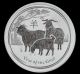 2015 Year Of The Goat Perth Australian 1 Oz 999 Fine Silver Coin Bu Silver photo 1