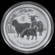 2015 Year Of The Goat Perth Australian 1 Oz 999 Fine Silver Coin Bu Silver photo 4