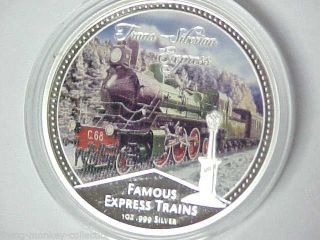 Famous Express Trains Trans - Siberian Express 2010 Niue.  999 Silver 1 Ounce 51414 photo