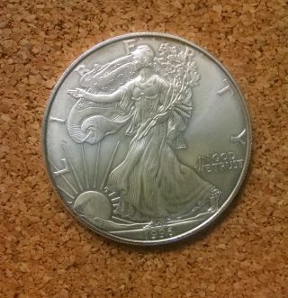 1996 Silver Eagle 1 Oz Silver Dollar In State photo