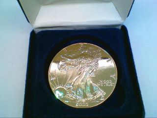 2000 Silver Bullion American Eagle Coin Gold Plated photo