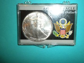 1986 Sae Silver American Eagle 1 Oz Coin photo