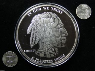 2006 One Pound (12 Oz) Proof Indian Head Buffalo Silver Round photo