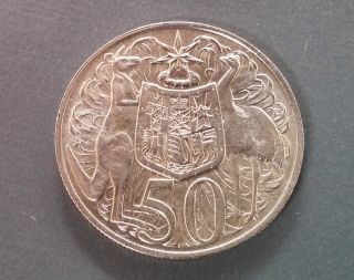 1966 Australia Round 50c Silver (80) Coin photo