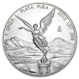 2013 Silver Mexican Libertad 1 Oz Coin Bu In Airtite photo