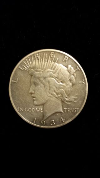 1934 - S Peace Dollar - Almost Uncirculated Still Even Has Ribs On Edge Of Coin photo