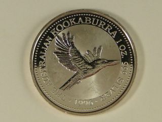 1996.  999 Fine Silver 1 Oz Australian Perth Kookaburra - A203 photo