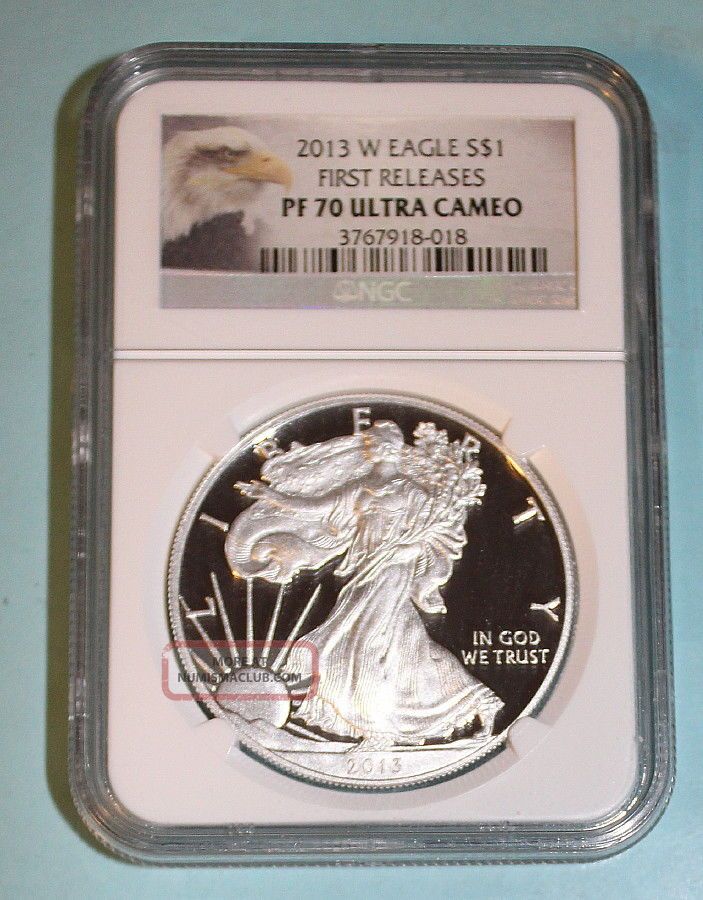 2013 W Silver Eagle Proof Ngc Pr70/pf70 Ultra Cameo 1 Oz First Releases