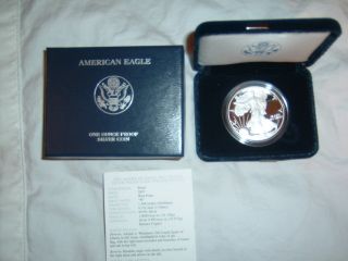 2007 W Silver Proof American Eagle Box Us Coin One 1 Ounce Oz West Point photo