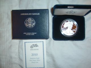 2010 W Silver Proof American Eagle Box Us Coin One 1 Ounce Oz West Point photo