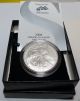 2006 - W American Silver Eagle ' Inaugural Issue ' Burnished 1 Oz Coin Bag Box & Silver photo 2