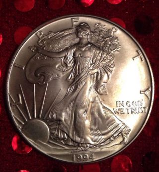 American Eagle 1oz Coin Standing Liberty 1994 photo