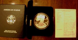 2003 W Silver Proof American Eagle Box Us Coin One 1 Ounce Oz West Point photo