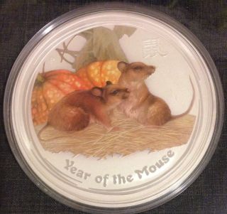 2008 Year Of The Mouse 10 Oz 999 Fine Silver Coin photo
