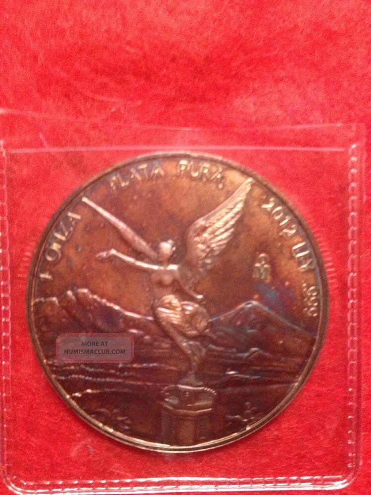 2012 Silver Coin 1 Troy Oz Mexico Libertad. 999 Plata Pura Tone