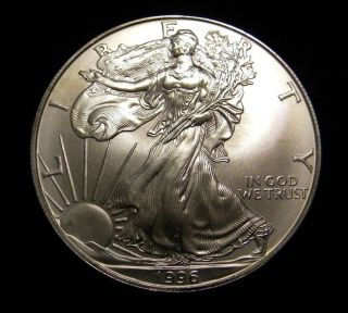 Brilliant Rare 1996 American Silver Eagle -,  1st Class photo
