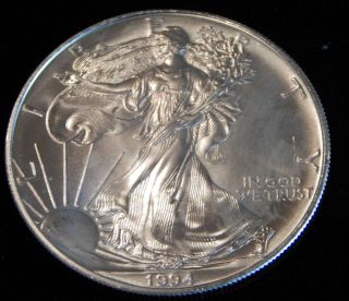 1994 American Silver Eagle Bullion Coin Rare Key Date Uncirculated Nr photo