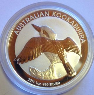 2011 Australian Kookaburra 1 Oz 999 Silver Coin photo
