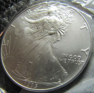 1995 - P Silver Eagle Uncirculated - 1 Oz.  999 Pure Silver photo
