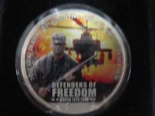 2003 Defenders Of Freedom - American Silver Eagle - 1 - Oz.  999 Fine W/case photo