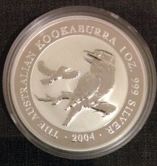2004 Australian Kookaburra 1 Oz 999 Silver Coin photo