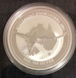2002 Australian Kookaburra 1 Oz 999 Silver Coin photo