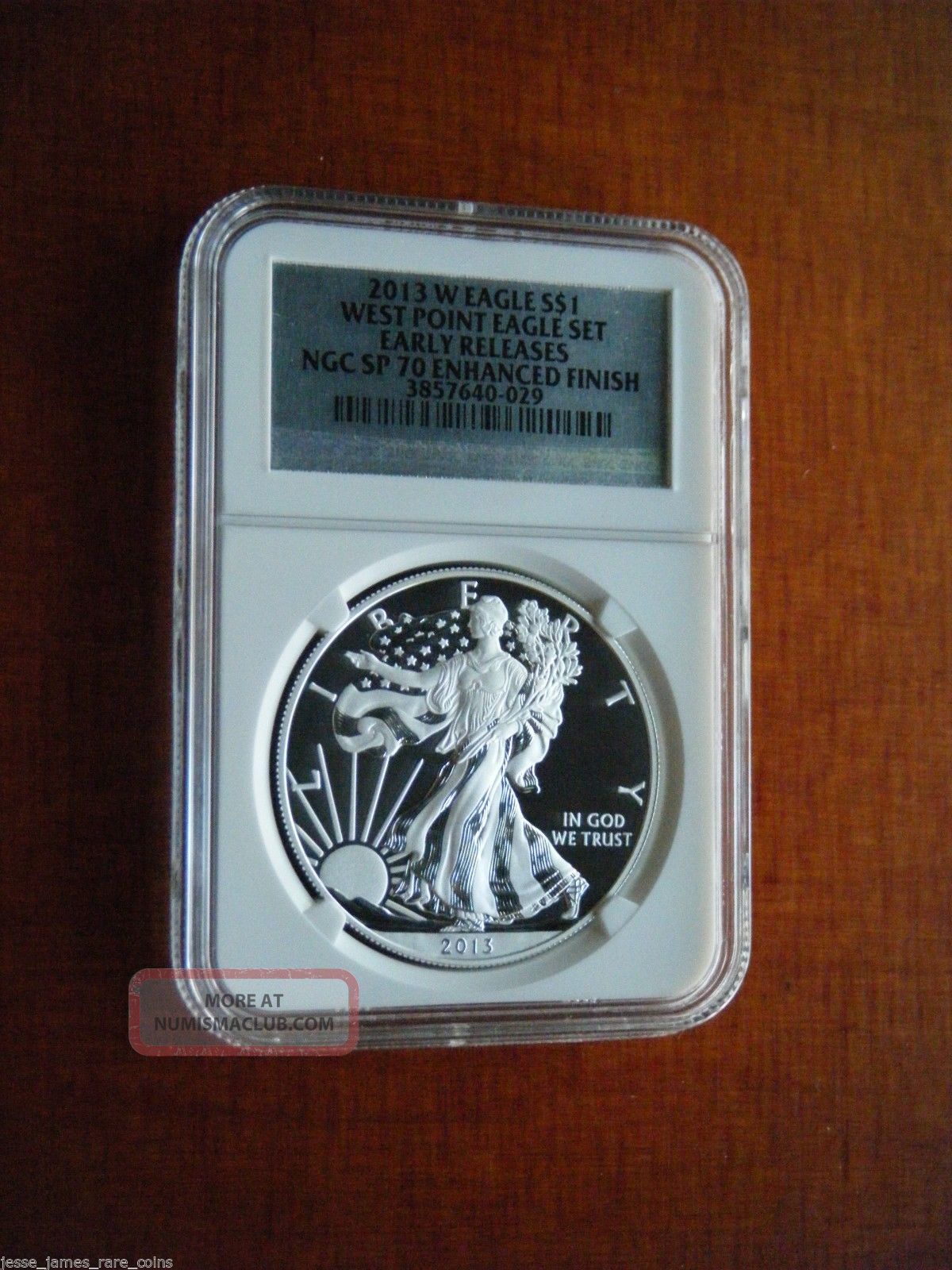 2013 W Enhanced Silver Eagle Ngc Sp70 Silver Foil Early Releases 1 Coin