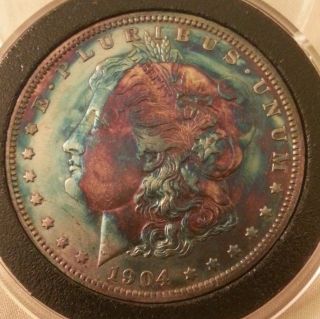 1904 - Orleans Morgan Silver Dollar Business Uncertified Toned Ungraded photo