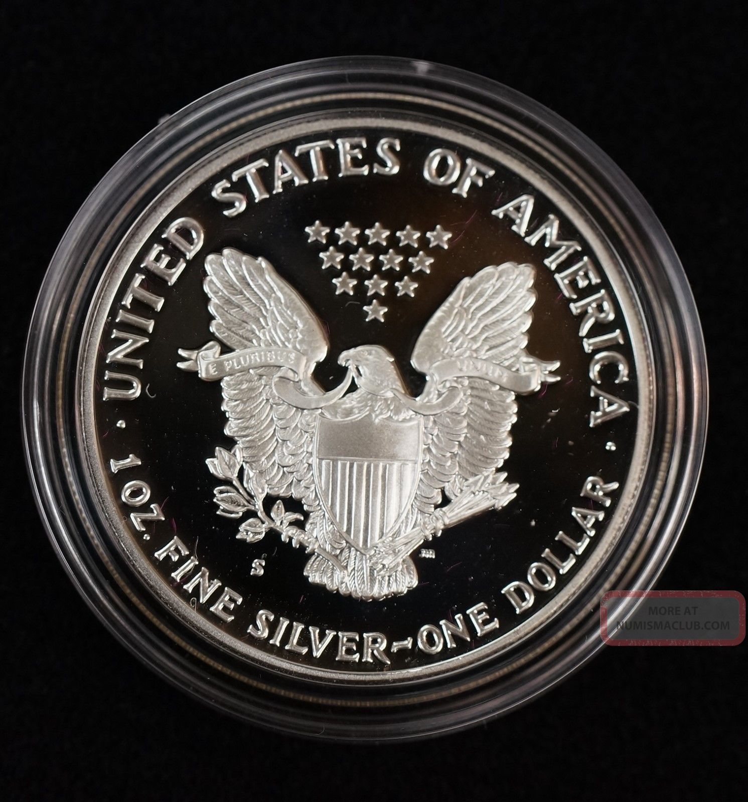 1990 S American Eagle Silver Dollar Proof, 99. 9 Pure Silver Coin