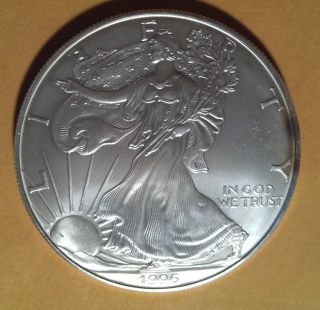 1996 Liberty American Silver Eagle.  999 Fine Silver Coin One Ounce Bullion photo