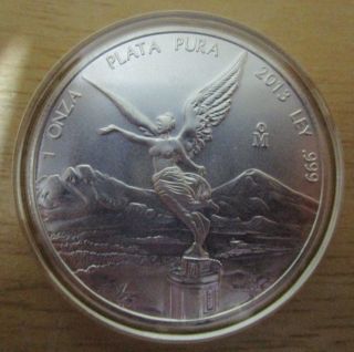 2013 1 Oz Mexican Silver Libertad.  999 Silver Coin/round photo