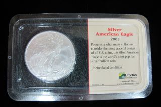 2003 Silver American Eagle 1 Oz.  Round Bullion Coin - Littleton Coin Co. photo