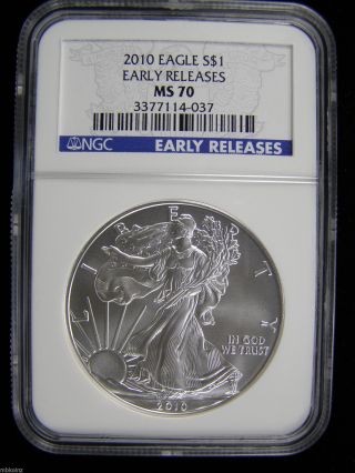 2010 American Silver Eagle Ngc Ms70 Early Releases photo