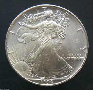 1994 Sae Silver American Eagle 1 Oz Coin photo