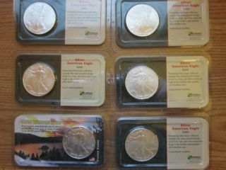 Silver American Eagle 2001 - 2006 Uncirculated Littleton Coin photo