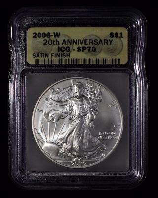 2006 - W Icg - Sp70 American Eagle $1 Silver 20th Anniversary Certified 5728750141 photo