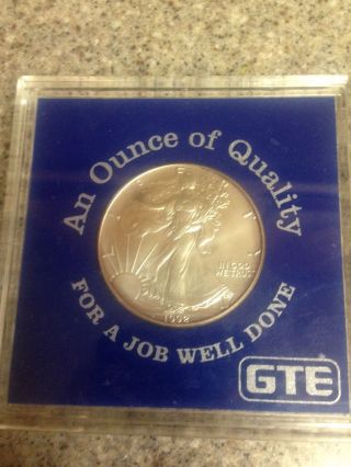 1992 Us Silver American Eagle Dollar 1 Oz Coin photo