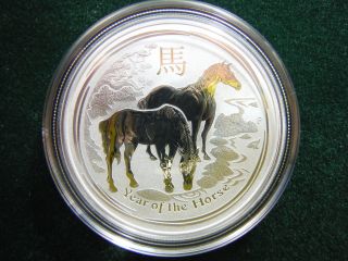 2014 Silver 1/2 Oz.  Horse Australian Lunar Year 50 Cent Proof Coin Series P 1417 photo