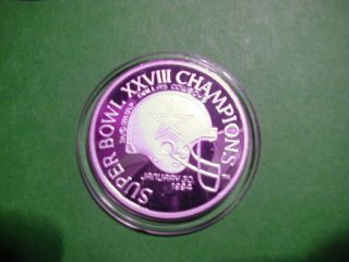 Bowl Xxviii Champions 1994 1 Troy Oz.  999 Fine Silver Dallas Cowboys Coin photo