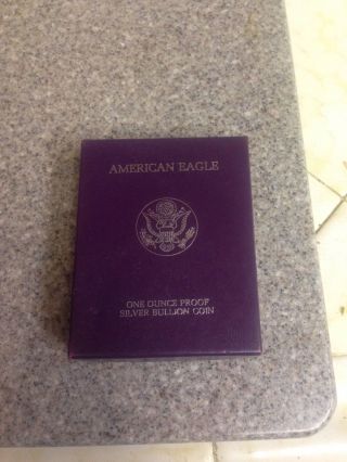 1986 American Eagle 1oz Fine Silver Dollar Proof $1 Coin W/ photo